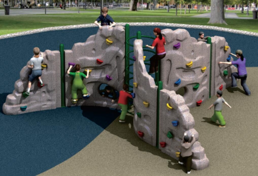 kids plastic climbing wall for primary school