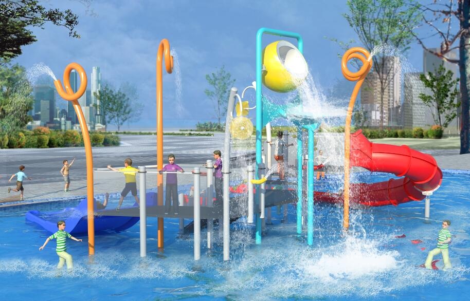 Water playground stainless steel for swimming pool