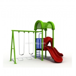 CE CERTIFIED SWING AND SLIDE SET OUTDOOR FOR KIDS CHILE CASE GUANGZHOU FOR SCHOOL