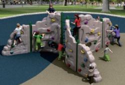 kids plastic climbing wall for primary school