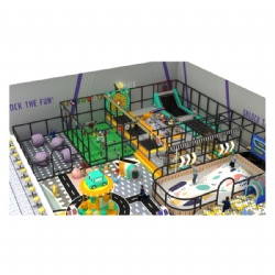 COMMERCIAL MODULAR CHILDREN INDOOR PLAYGROUND WITH TRAMPOLINE