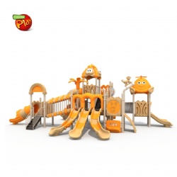MODULAR OUTDOOR KIDS PLAYGROUND WITH TRIPLE SLIDE