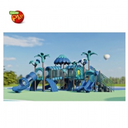 OUTDOOR KIDS SCHOOL EQUIPMENT WITH TUNNEL SLIDE