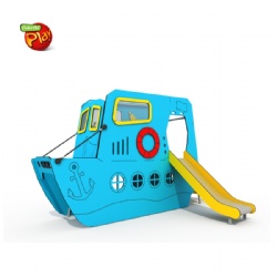 BOAT SHAPE OUTDOOR PLAYGROUND SLIDE