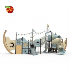 PIRATE THEMED OUTDOOR PLAY STRUCTURE CHILDREN PLAY SET WITH SLIDE