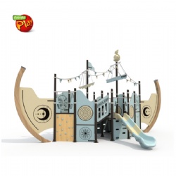 GUANGZHOU OUTDOOR PLAYGROUND PIRATE SHIP SLIDE COMMERCIAL
