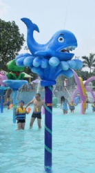 Water play features for swimming pool