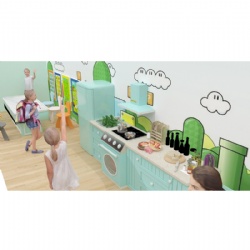 toddlers role play corner kichten for indoor playground equipment