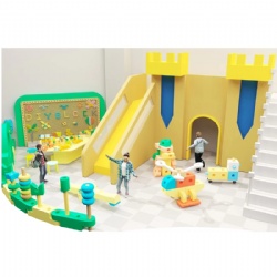 toddlers soft play area with big foam building blocks