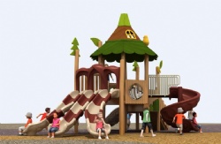 playground wood slide