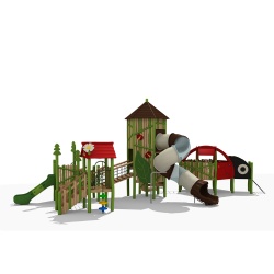 wooden kids playground equipment