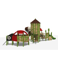 wooden kids playground equipment