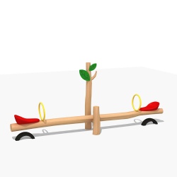 wooden teeter totter